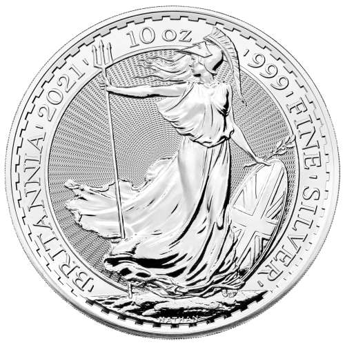 10 No. 2021 1 Oz Brittania Silver Bullion