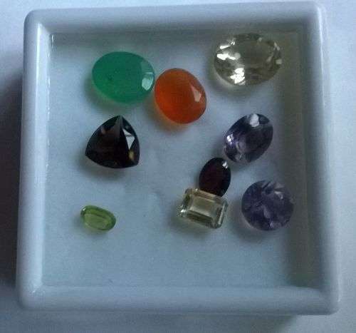 MIXED GEMSTONE LOT 9 PIECES 17.85 CTS