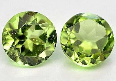 A Grade Peridot Rounds Pair 5 mm
