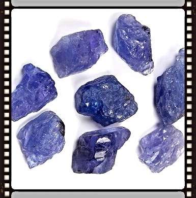 Medium Rough Mineral Specimens Tanzanite Lot 50 ct Eight pieces