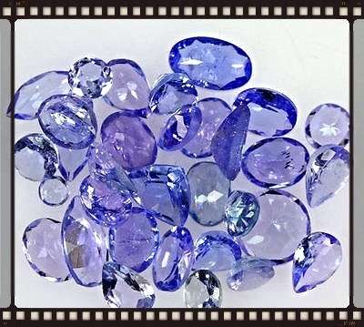 Wonderful Tanzanite Lot Mix  4.80 ct 33 Pieces Ocean Blue 5mmx4mm on Average