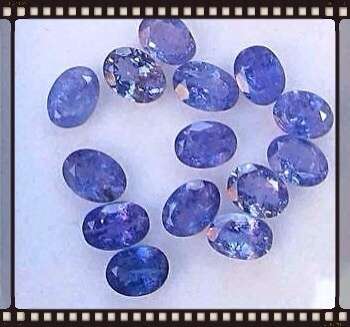 Wonderful Tanzanite Lot Oval 12.50 ct 15 Pieces Ocean Blue 7 mm x 5 mm on Average