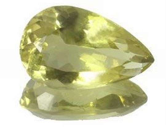 Lemon Quartz 1.37 ct  AA Grade Oval Pear 10mmx7mm