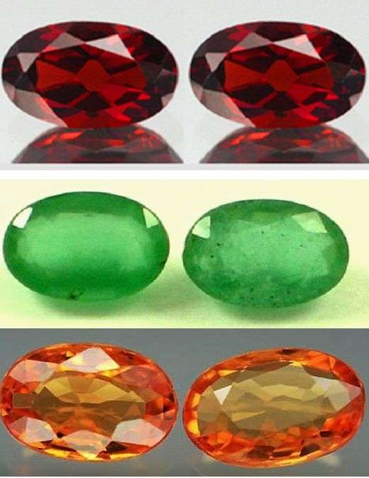 Top AA Grade Mixed Lot of Gemstones Emerald,Sapphires,Garnet Pair 2.77ct Total