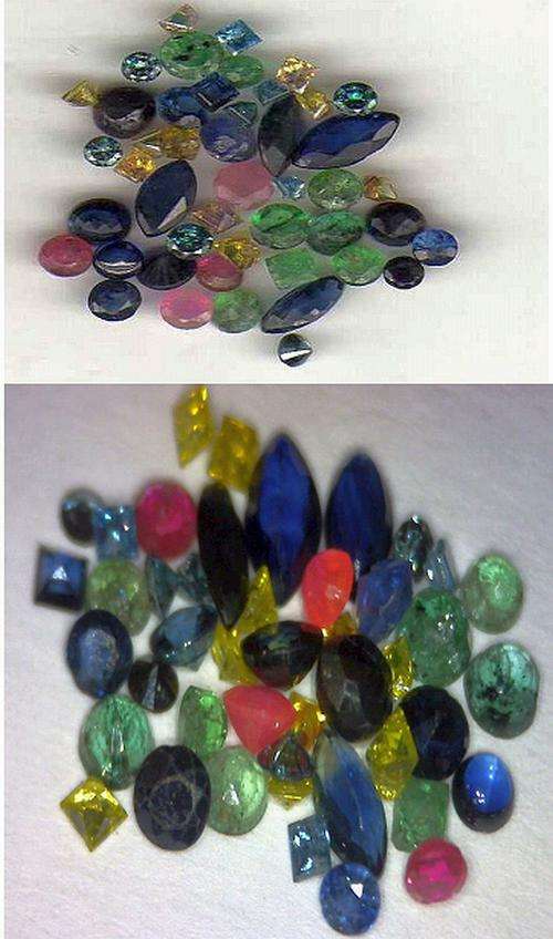 A grade 2 ct lot mix emerald,diamond,sapphire,ruby, accent stones 1mm to 3mm