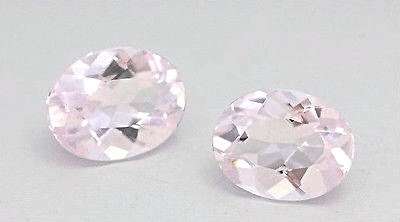 A Grade Oval Pair Morganite 1.48 ct 6 mm x4 mm