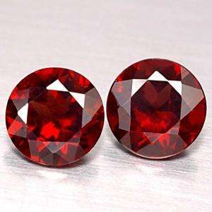 Certified Garnet A Grade Round Pair 0.48 ct