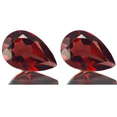 Pair Of Certified AA Grade Garnet  Pear Shape 1.16  ct in Total