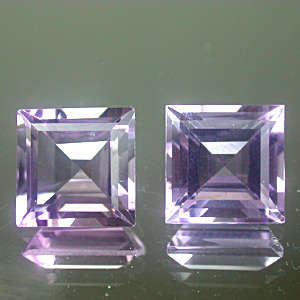 Certified Pair Top AA 3.82 square cut  Amethysts