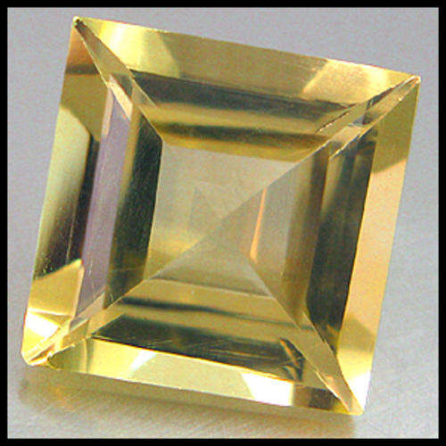 Certfied 3.40 ct AA Grade Lemon Quartz Square