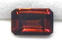 Stunning Certified A  Grade Garnet Emerald Cut 0.76 ct 5mmx3mm