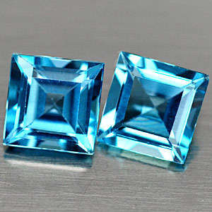 Top Topaz 1.40 ct Square  Cut 5mm Pair