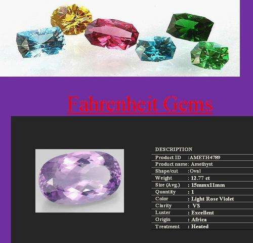 AA Grade - Light Amethyst- Oval 12,77ct 15mmx11mm