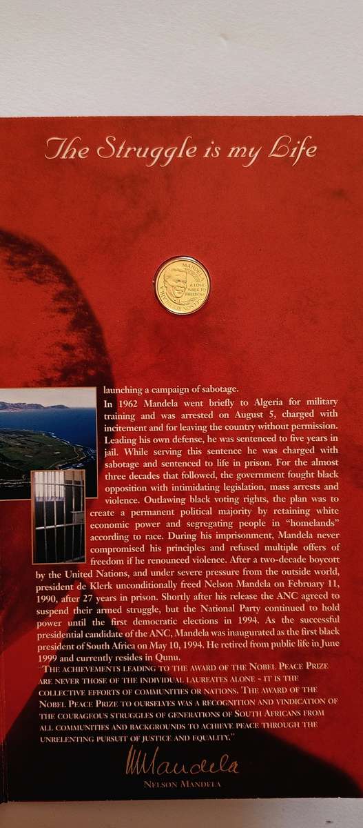 Gold Coin (Nelson Mandela Commemorative) - 1/10oz / 999.99 proof