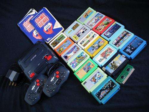 Game Genie Console  + 20 Cartridges TV GAMES (100% working) [Includes second console]