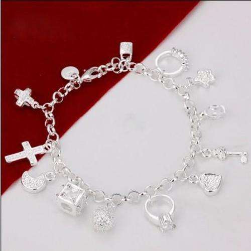 NEW STOCK... PLEASE LOOK!! IMPRESSIVE SILVER LINK BRACELET STAMPED 925--  NEVER BEFORE FOR R1-00!!!!