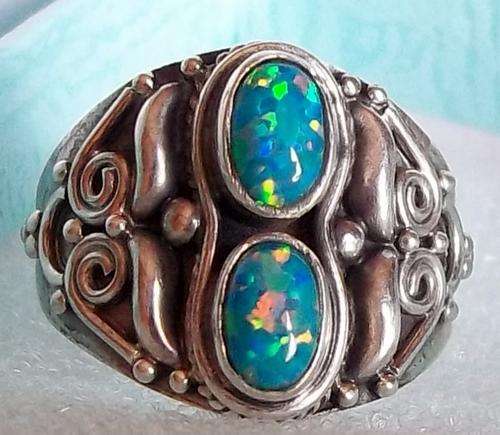 WoW! Absolutely SA SHIPPING! Beautiful! VERY RARE FIRE OPAL 925 STERLING SILVER RING.IN STOCK!