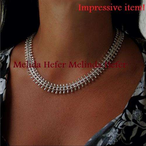 NEW! IMPRESSIVE NECKLACE 925 SILVER STAMPED NEVER BEFORE FOR R1(OPTION TO PURCHASE BRACELET) Wow!