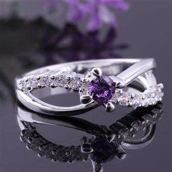 BEST OFFER!!!! - IMPRESSIVE DEEP  PURPLE CRYSTAL RING - FIRST TIME ON R1.00 AUCTION!ADD OPTIONALS!