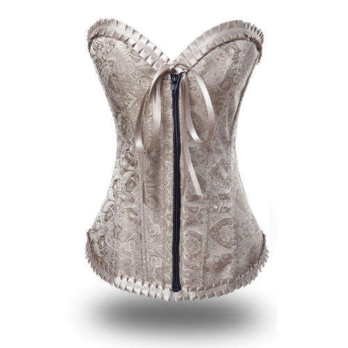 FREE SHIPPING - ABSOLUTELY BEAUTIFUL! Apricot Embroidered Printing Overbust Corsets - FREE SHIPPING!