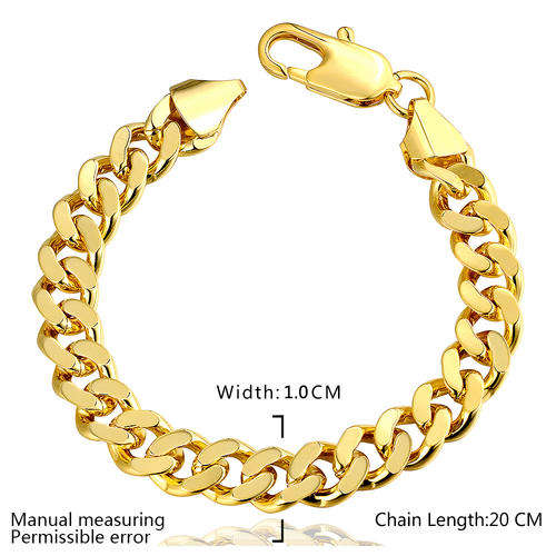 NEW! IMPRESSIVE GOLD BRACELET 20CM. THIS IS A ABSOLUTELY MUST BID!
