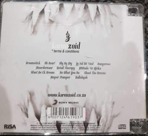 Karen Zoid - Terms and Conditions