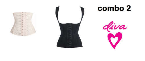 Combo 2: Waist Coats Fit Corset with 9 steel bones and a Waist crincher.