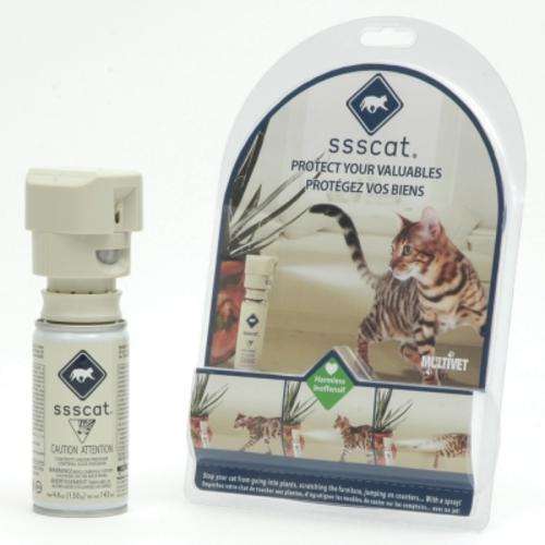 Ssscat sound and spray pet deterrent