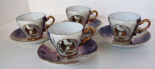 STUNNING BLUE & WHITE PORCELAIN TEA SET