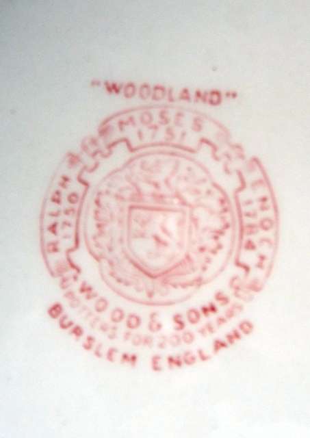 WOOD & SONS "WOODLAND" BOWL - BURSLEM ENGLAND