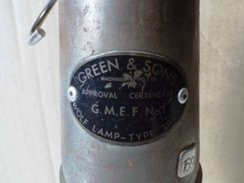 VINTAGE GREEN & SONS WOLF NO 1 MINING/SAFETY LAMP