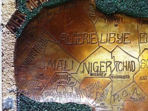 STUNNING COPPER RELIEF OF MAP OF AFRICA