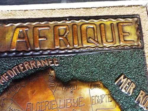 STUNNING COPPER RELIEF OF MAP OF AFRICA