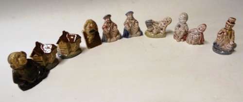 JOB LOT OF COLLECTABLE MINIATURE GLASS RED ROSE TEA ORNAMENTS x 10