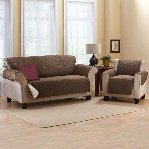 Protective Reversible Sofa Cover  1 x Double & 1 x Single
