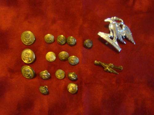 Lots of Brass Navy Buttons