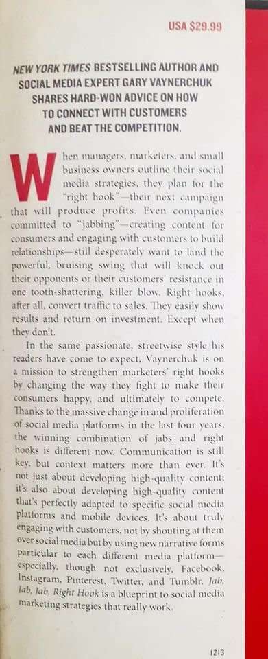 Jab Jab Jab Right Hook ~ Gary Vaynerchuk