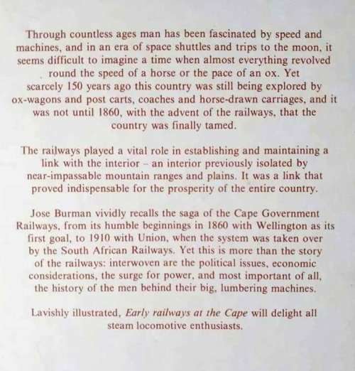 Early Railways at the Cape ~ Jose Burman