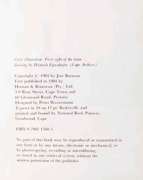 Early Railways at the Cape ~ Jose Burman