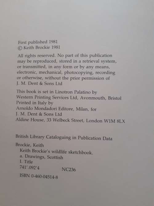 Keith Brockie`s Wildlife Sketchbook ~ Keith Brockie