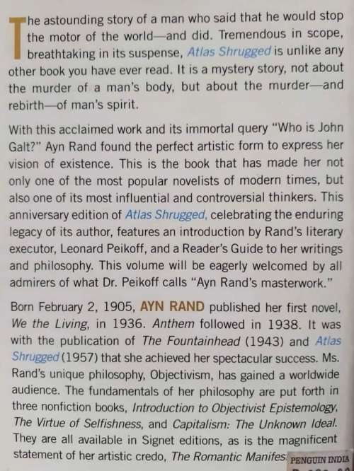 Atlas Shrugged ~ Ayn Rand