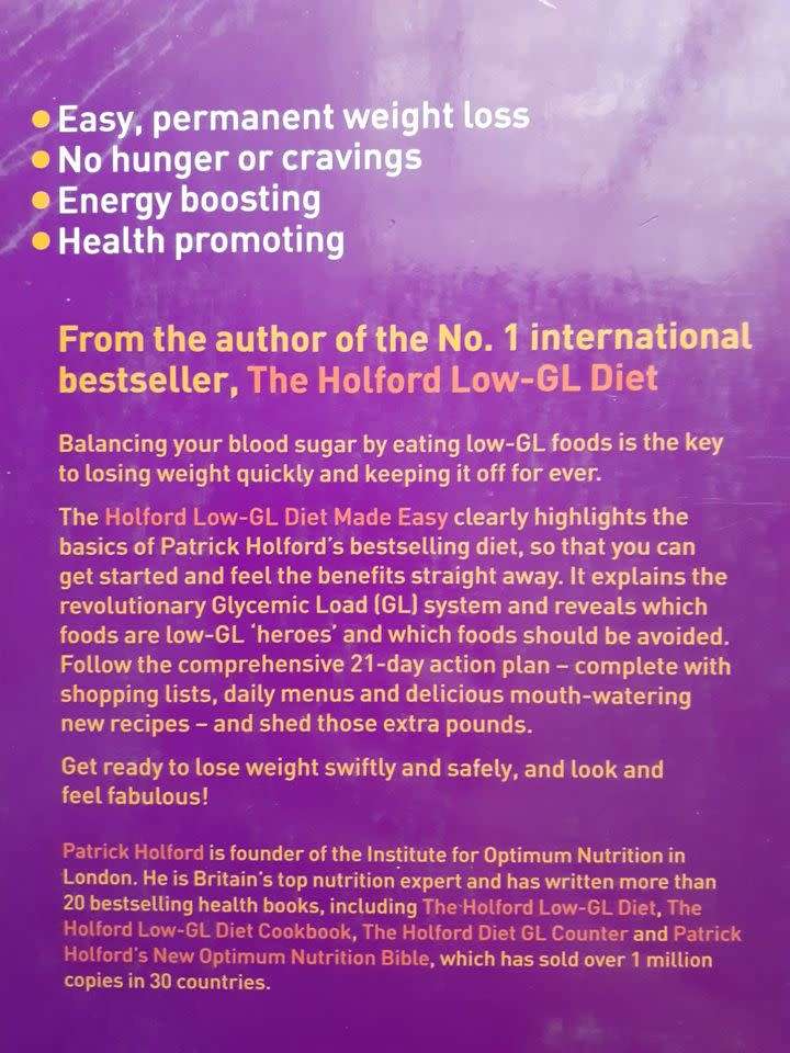 The Holford Low GL Diet Made Easy ~ Patrick Holford