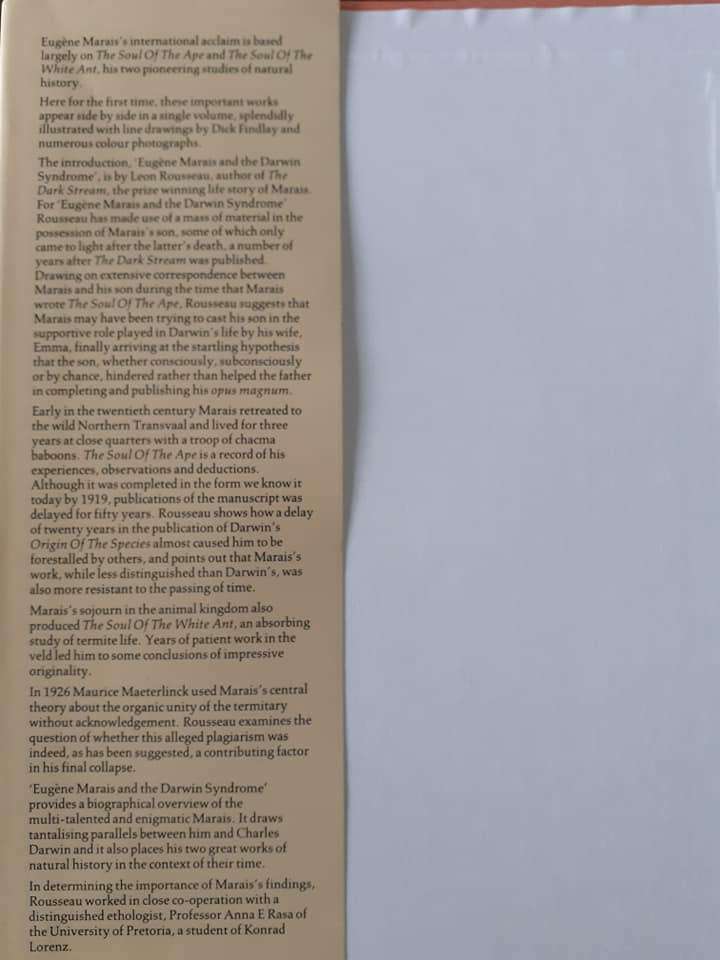 The Soul of the Ape / The Soul of the White Ant ~ Eugene Marais