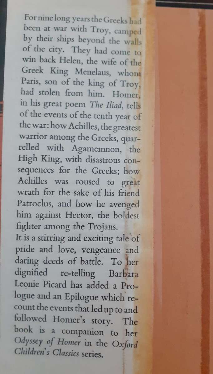 The Iliad of Homer ~ Homer (retold by Barbara Leonie Picard)