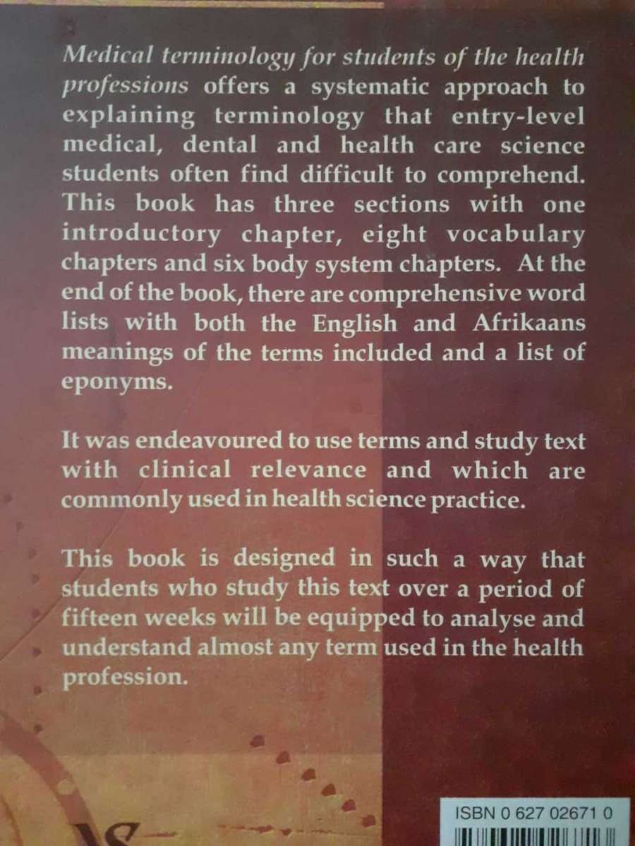 Medical Terminology for students of the health professions ~ Bosman / Kritzinger etc