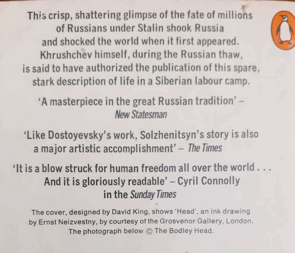 One Day in the Life of Ivan Denisovich ~ Aleksandr Solzhenitsyn