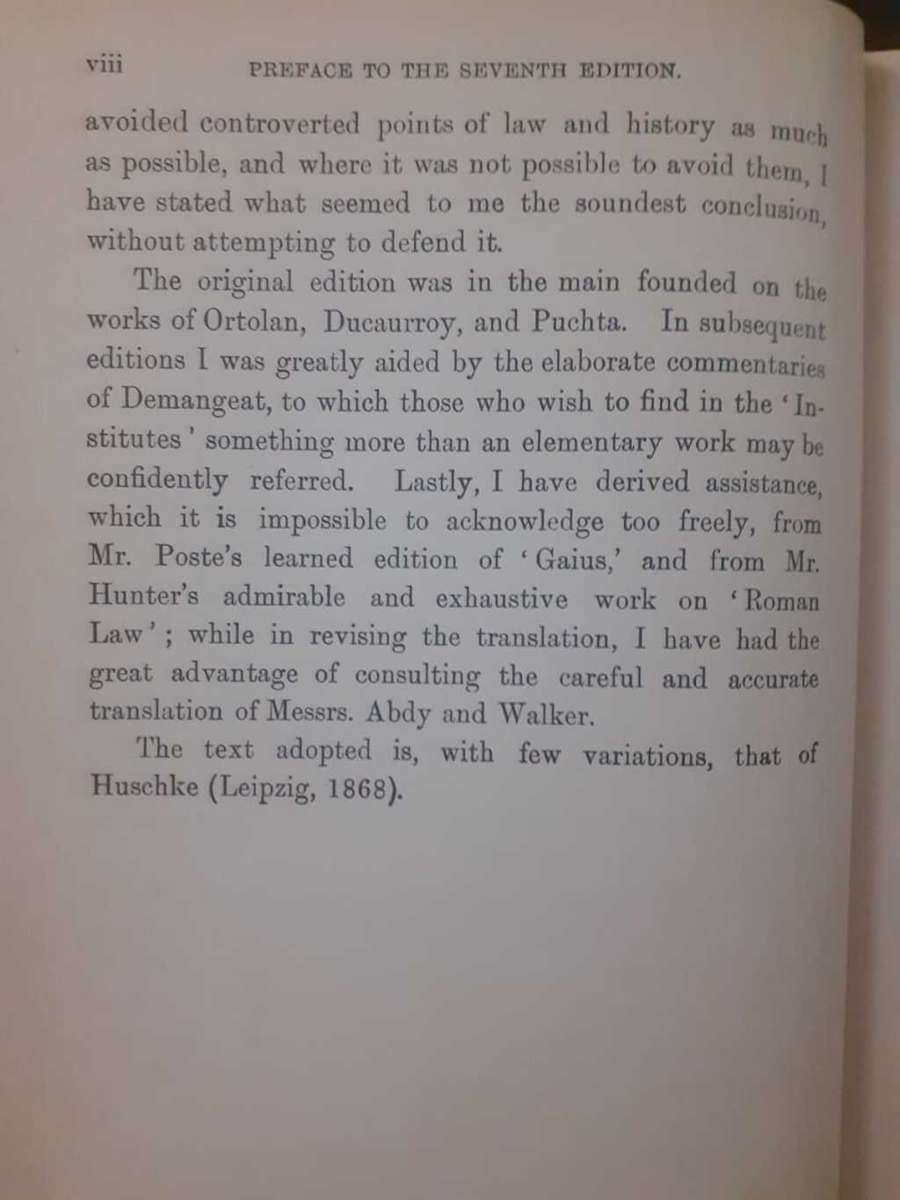 The Institutes of Justinian ~ Thomas Collett Sandars