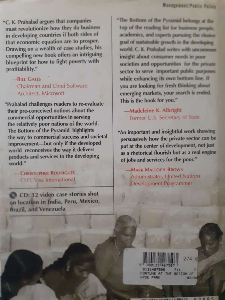 The Fortune at the Bottom of the Pyramid ~ C K Prahalad