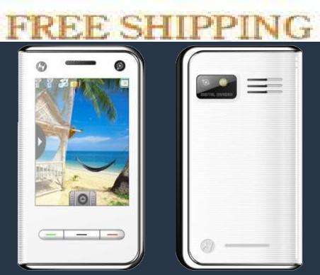Mini Touch Screen JAVA Mobile Phone - White - ***FREE SHIPPING***
