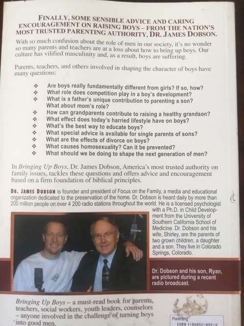 Bring up boys Dr James Dobson